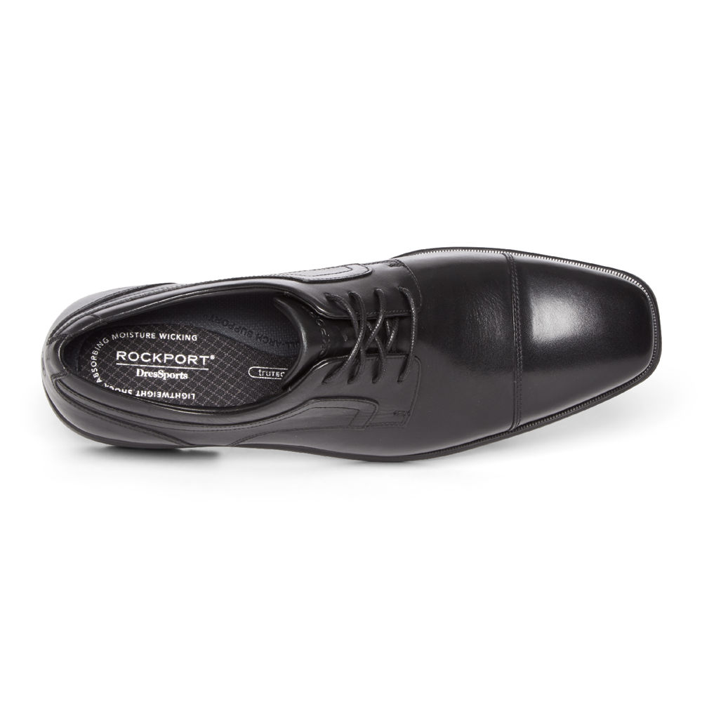 Rockport Mens Dres Sports Business 2 Plain Cap Toe - Dress Shoes Black - VMG074569